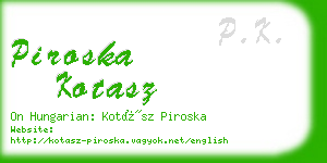 piroska kotasz business card